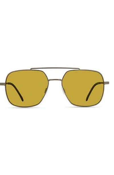 Eco Trinidad 56mm Polarized Aviator Sunglasses In Black