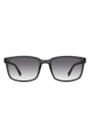 Eco Tule 57mm Square Polarized Sunglasses In Gray