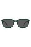 Eco Tule 57mm Square Polarized Sunglasses In Green
