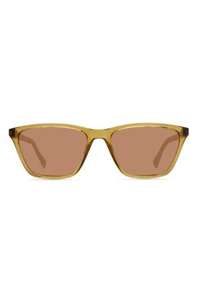 Eco Yun 53mm Polarized Square Sunglasses In Yellow