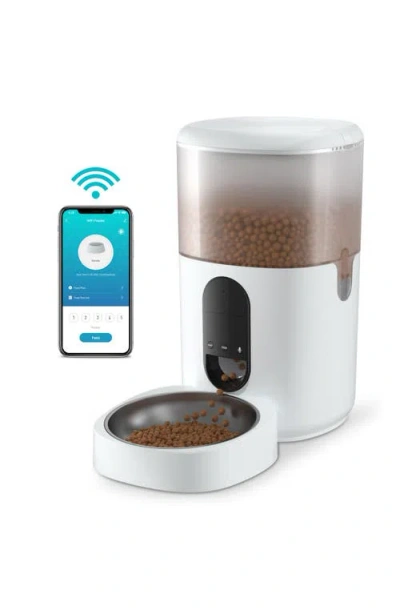 Eco4life Smart Wifi Pet Feeder Automatic Food Dispenser In White