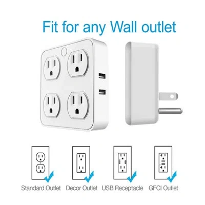 Eco4life Smart Wifi Wall Tap Smart Plug In White