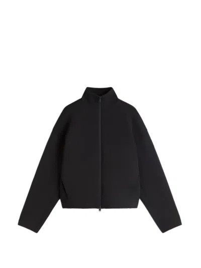 Ecoalf Austin Logo-patch Zip-up Sweatshirt In Black