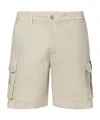 Ecoalf Belt Loop Cargo Shorts In Neutral