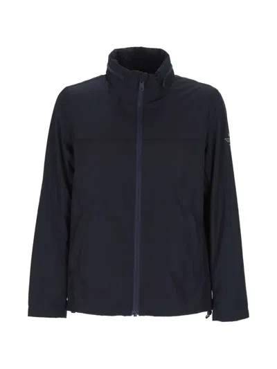 Ecoalf Beni High-neck Zip-up Jacket In Blue