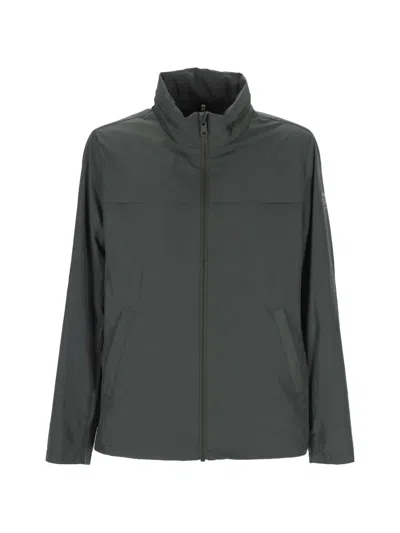 Ecoalf Beni High-neck Zip-up Jacket In Gray