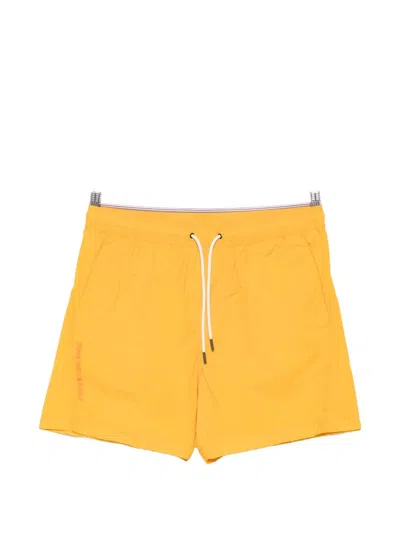 Ecoalf Biarritz Drawstring-waist Swim Shorts In Yellow