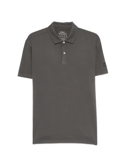 Ecoalf Button Polo Shirt In Gray