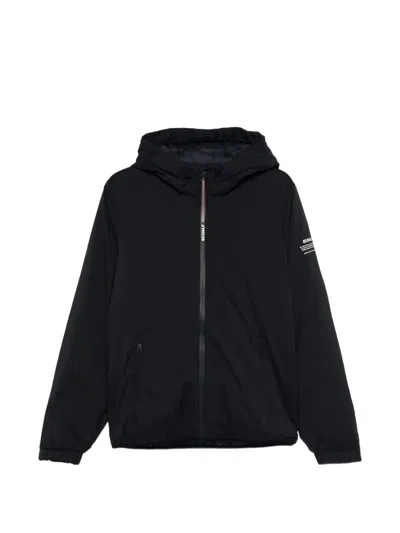 Ecoalf Cartes Zip-up Hooded Jacket In Black