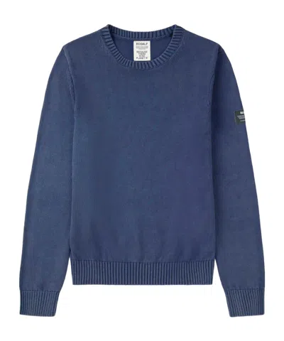 Ecoalf Crew Neck Knit Sweater In Blue