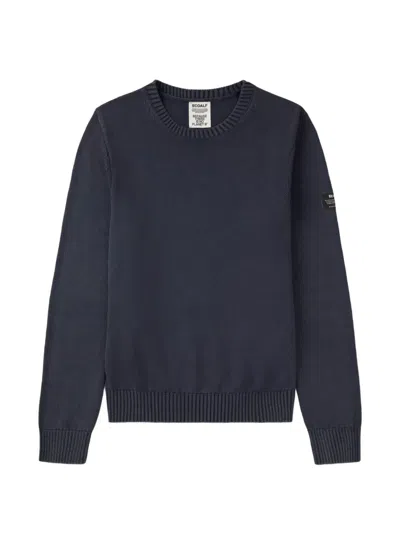 Ecoalf Crewneck Knitted Jumper In Blue