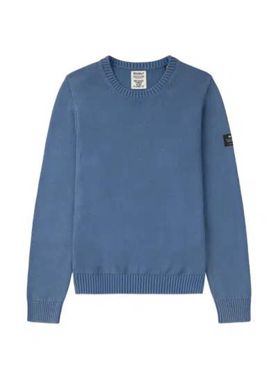Ecoalf Crewneck Knitted Sweater In Blue