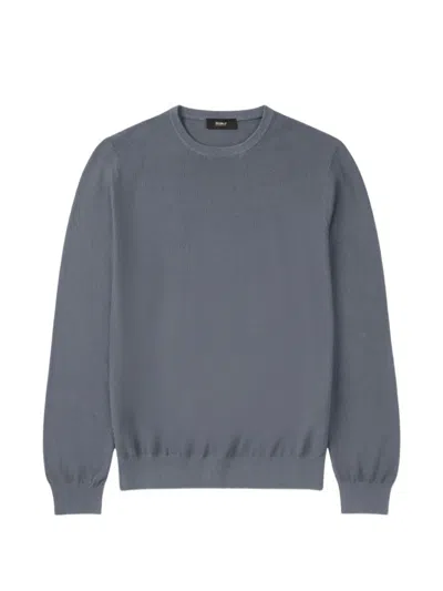 Ecoalf Crew-neck Ribbed-trim Sweater In Gray