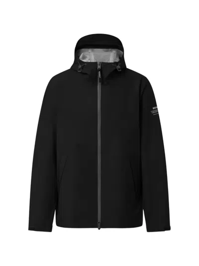 Ecoalf Diluvio Hooded Zip-up Coat In Black