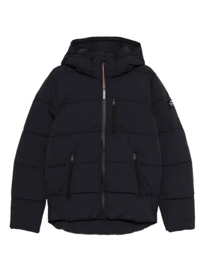 Ecoalf Hooded Quilted Jacket In Blue