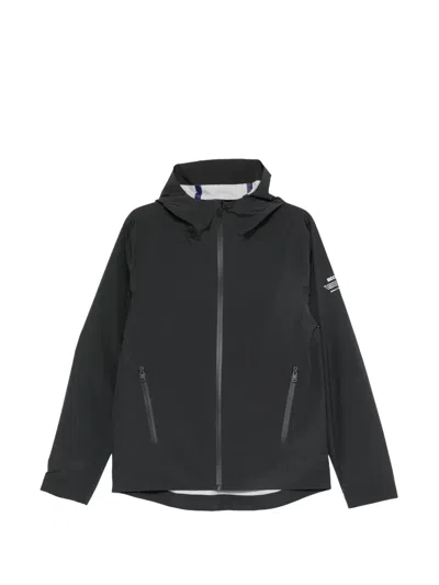 Ecoalf Hooded Zip-up Jacket In Black