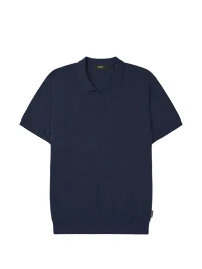 Ecoalf Knitted Polo Shirt In Blue