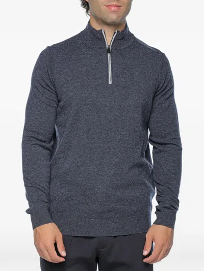 Ecoalf Larch Quarter-zip Sweater In Gray