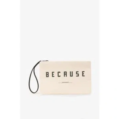 Ecoalf Lupita Clutch With Message In Neutral