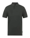 Ecoalf Man Polo Shirt Dark Green Size S Recycled Nylon, Nylon In Green