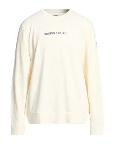 Ecoalf Man Sweatshirt Ivory Size Xl Organic Cotton, Recycled Cotton In White