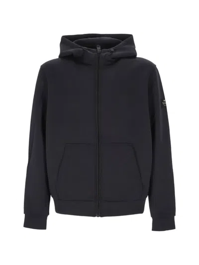 Ecoalf Navy Blue Agadir Hoodie In Black
