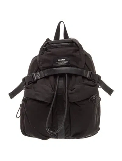 Pre-owned Ecoalf Nylon Backpack In Black