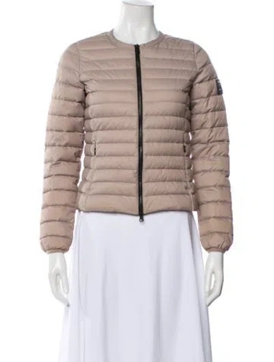 Pre-owned Ecoalf Nylon Striped Down Jacket In Neutral