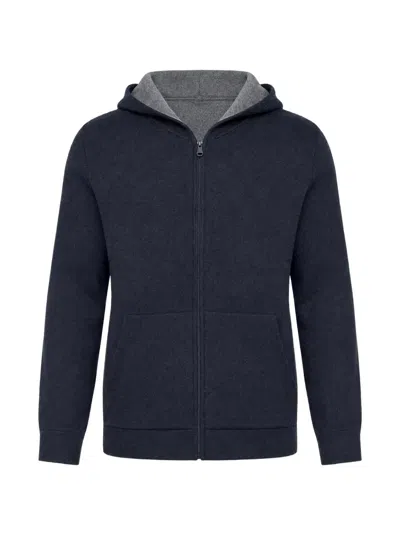 Ecoalf Otu Zip-up Hoodie In Blue