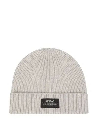 Ecoalf Ribbed Beanie In Gray