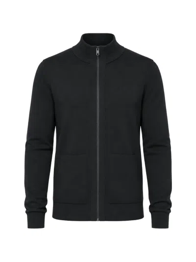 Ecoalf Simi Zip-up Cardigan In Black