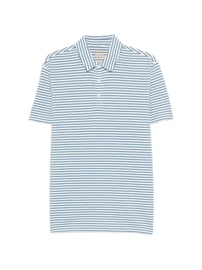 Ecoalf Striped Polo Shirt In Blue