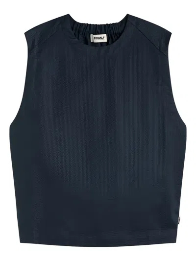 Ecoalf Textured Top In Blue