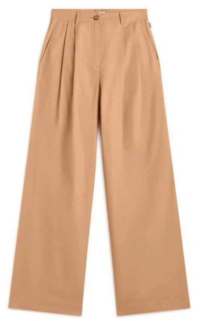Ecoalf Straight-leg Trousers In Beige