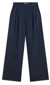 Ecoalf Button-fastening Trousers In Deep Navy