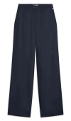 Ecoalf Button-fastening Trousers In Deep Navy