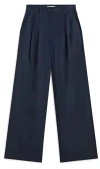 Ecoalf Button-fastening Trousers In Deep Navy
