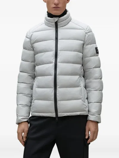 Ecoalf Zip-up Padded Jacket In Gray