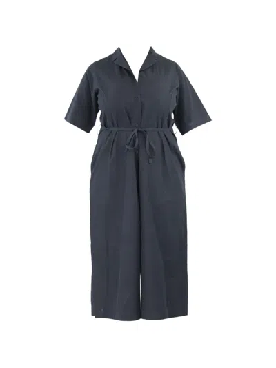 Pre-owned École De Curiosités Short-sleeved Wide-leg Jumpsuit In Gray