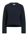École De Curiosités Woman Sweater Navy Size L Wool In Blue
