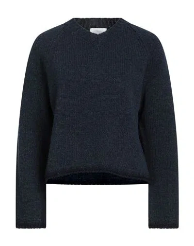 École De Curiosités Woman Sweater Navy Size L Wool In Blue