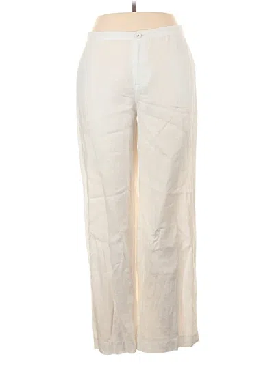 Pre-owned E.col.o.gie Linen Pants In White