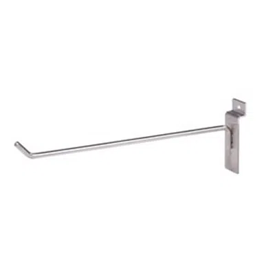 Econoco Bqswh10sn 10 In. Hook For Slatwall, Satin Nickel In Silver