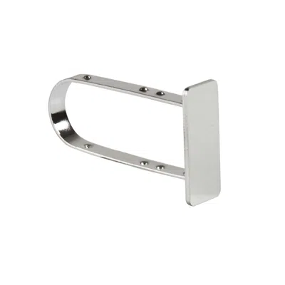 Econoco Ec4 End Cap For 0.5 X 1.5 In. Rectangular Tubing - Chrome In Silver