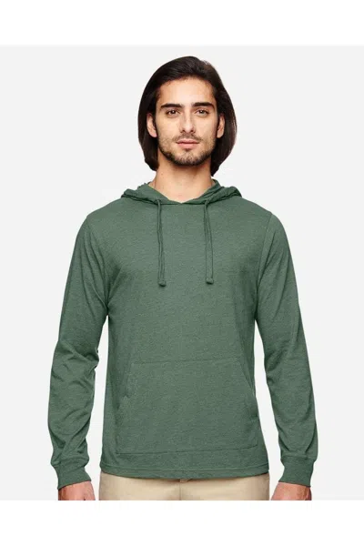 Econscious Eco Jersey Pullover Hooded Long Sleeve T-shirt In Green