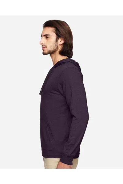 Econscious Eco Jersey Pullover Hooded Long Sleeve T-shirt In Purple