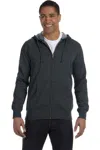 Econscious Heathered Full-zip Hooded Sweatshirt In Gray
