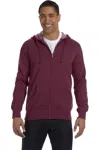 Econscious Heathered Full-zip Hooded Sweatshirt In Multi