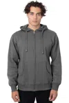Econscious Heritage Full-zip Hooded Sweatshirt In Gray
