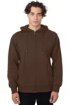 Econscious Heritage Full-zip Hooded Sweatshirt In Brown